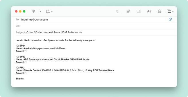 Email_export_shopping_cart_without_portal_enabled
