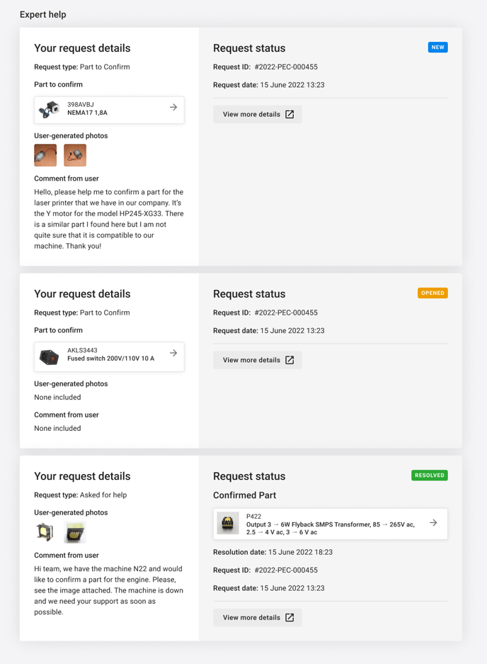 Partium Expert Help page