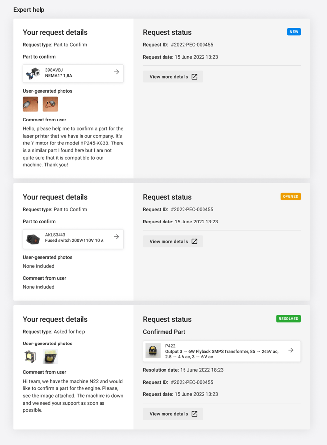 Partium Expert Help page