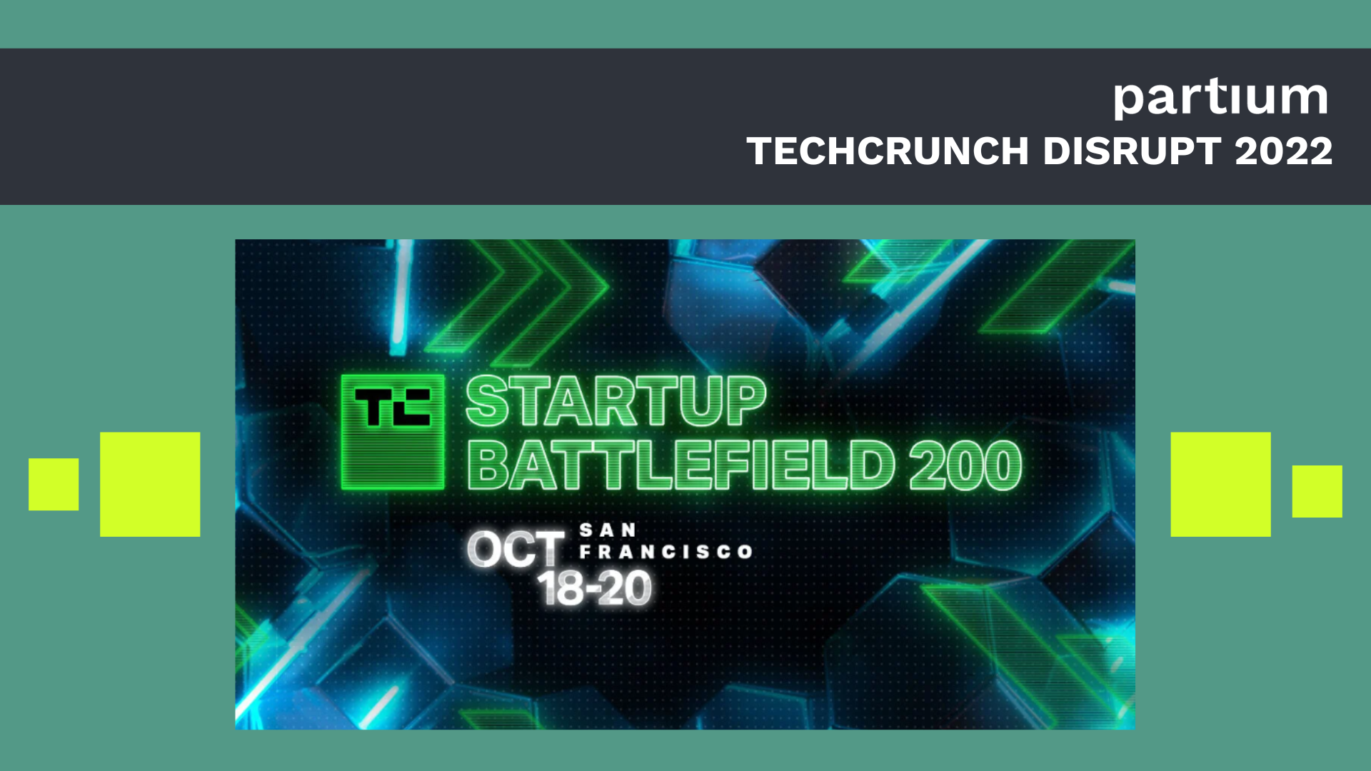 Partium at TechCrunch Disrupt’s Startup Battlefield 200 in San Francisco